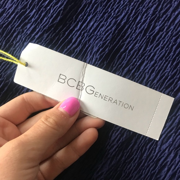 **NWT** BCBG Navy Bodycon MIni Skirt - Picture 3 of 4